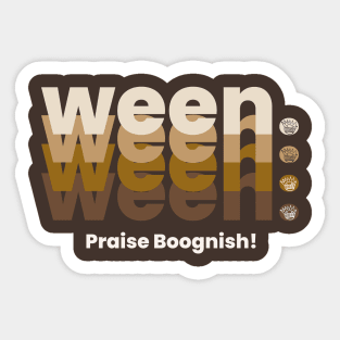 WEEN Brown Statement Sticker